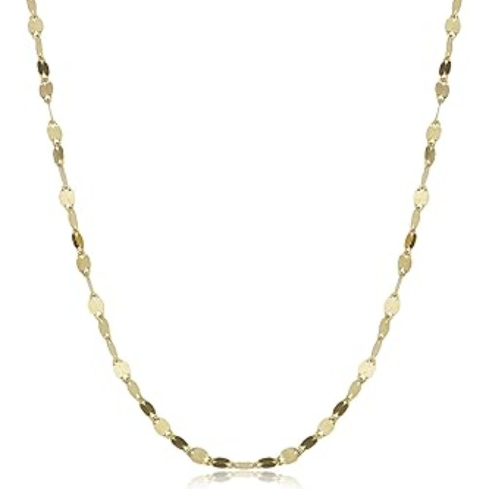10k Solid Gold 18" CHain 1.7mm Yellow Necklace Nwt  NEw